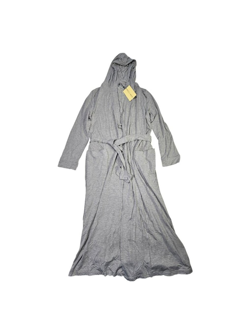 Recliner NWT Hooded Robe w/ Pockets Belted Bamboo Blend Women's Size XS Gray